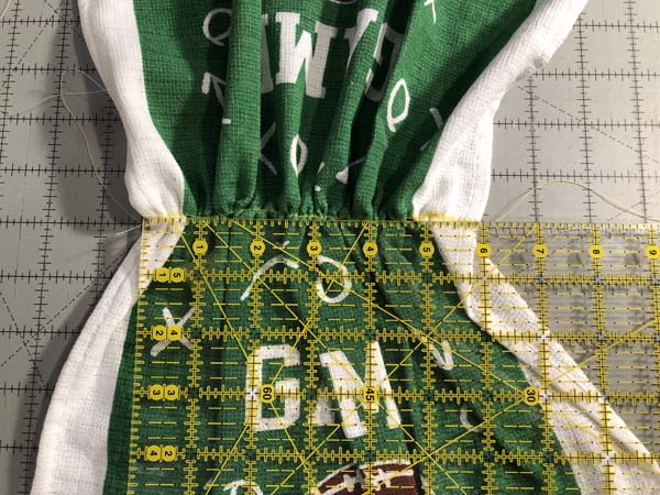 Washcloth Towel 7 Gather Towel to Six Inches Wide