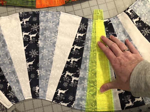 Wavy Table Runner Marking Wedge Centers