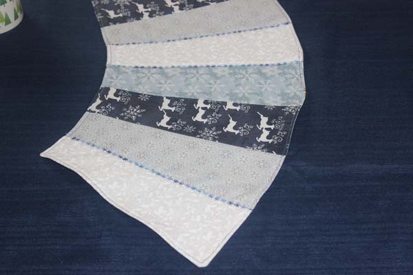 Wavy Winter Table Runner Closeup Fancy Stitches