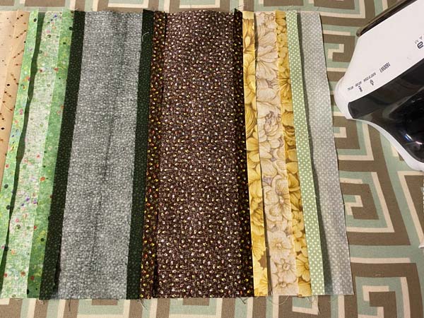 Widen Backing Ironed Strip Set