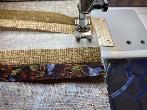 Widen Backing Sewing Strip Set to Backing