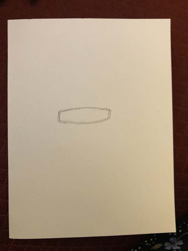 DIY Birthday Card - Wildflowers Card Step 1 - Draw Lid