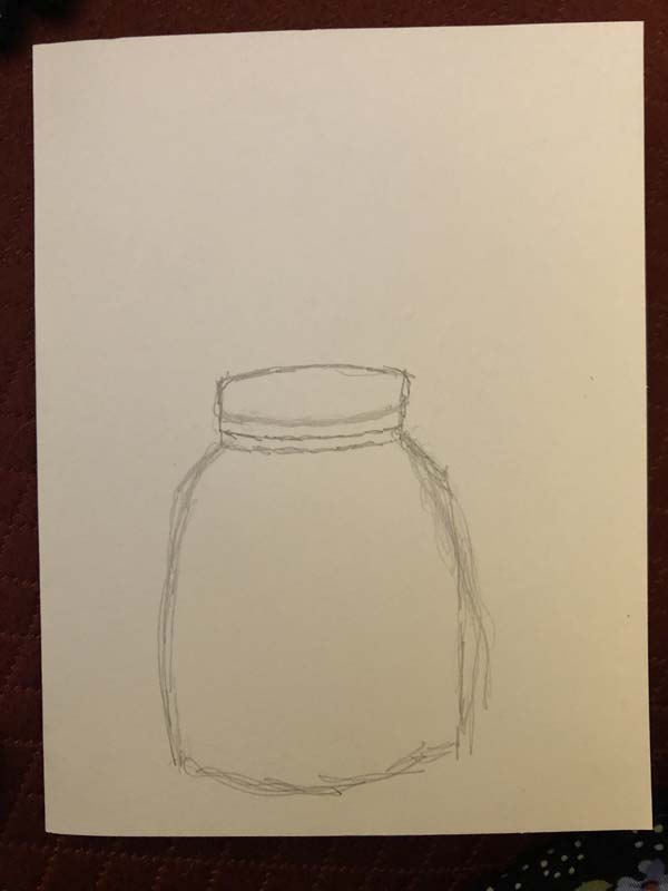 Wildflowers Card Step 3 - Draw Jar
