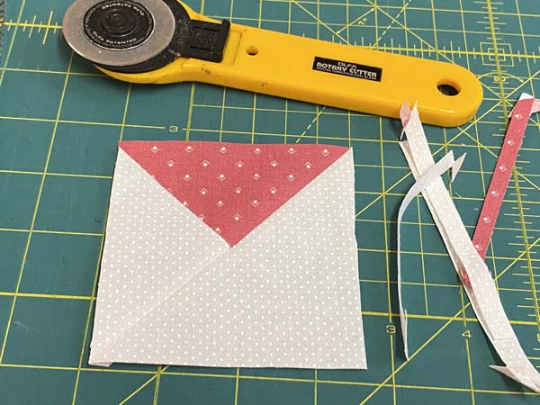 Windy Pinwheel Block Ironed Open