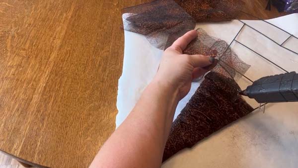 Witch's Hat Wreath Attach Next Piece with Hot Glue