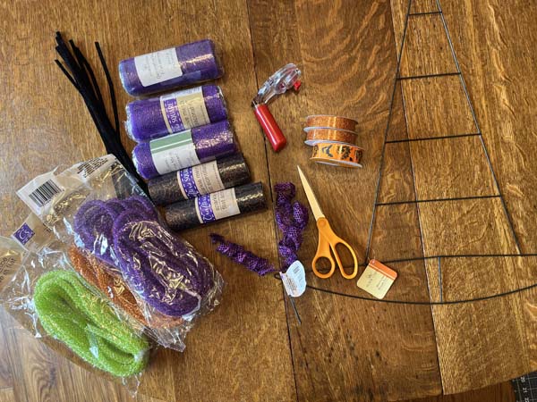 Witch's Hat Wreath Supplies