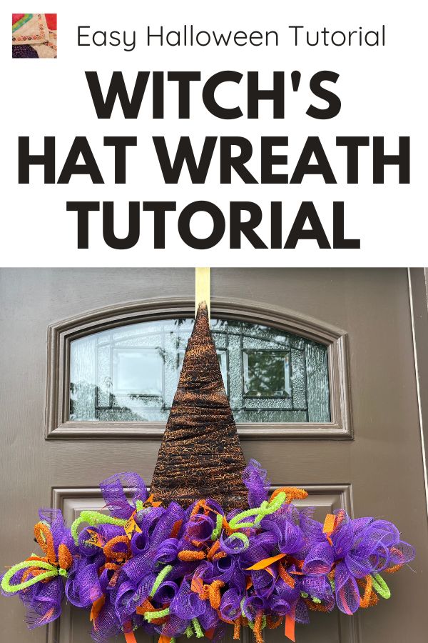 Witch's Hat Wreath Tutorial - pin