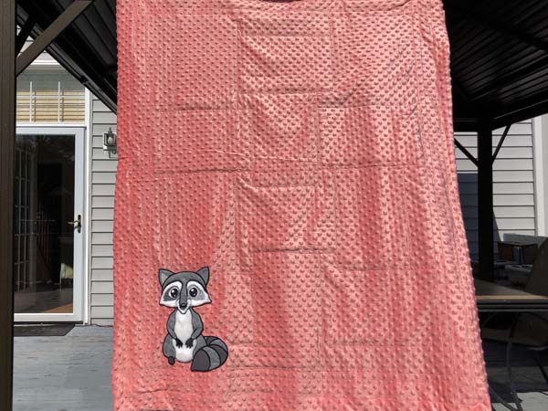 Woodland Animals Baby Quilt Full Back