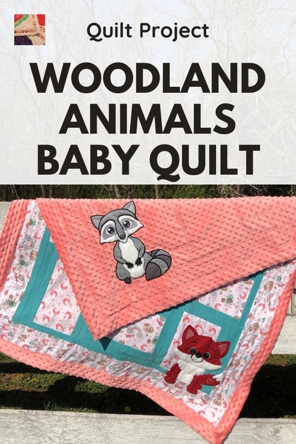 Woodland Animals Baby Quilt - pin