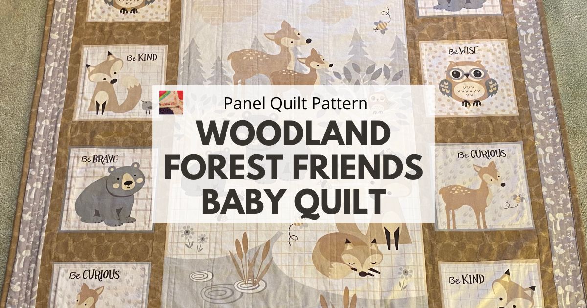 Woodland Forest Friends Baby Panel Quilt