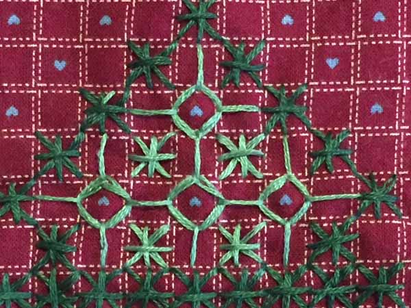 Woven Circle Stitch - In Project