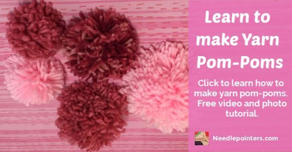 løg Anbefalede Afstå How to Make Yarn Pom Poms | Needlepointers.com