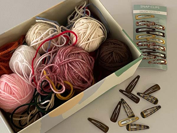 Yarn Unraveling Messy Yarn and Hair Clips