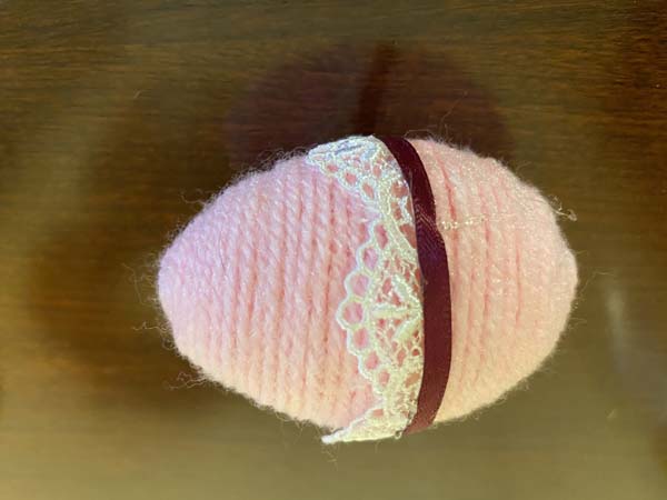Yarn Wrapped Eggs Decorated Egg
