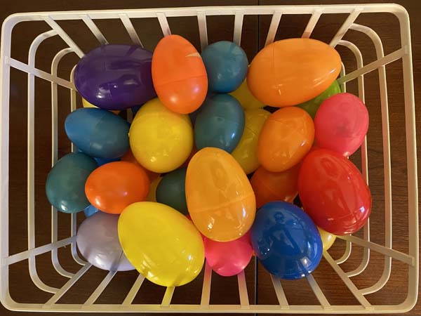 Yarn Wrapped Eggs Plastic Eggs In Basket