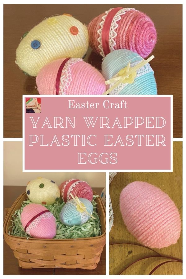 Yarn Wrapped Easter Eggs - pin