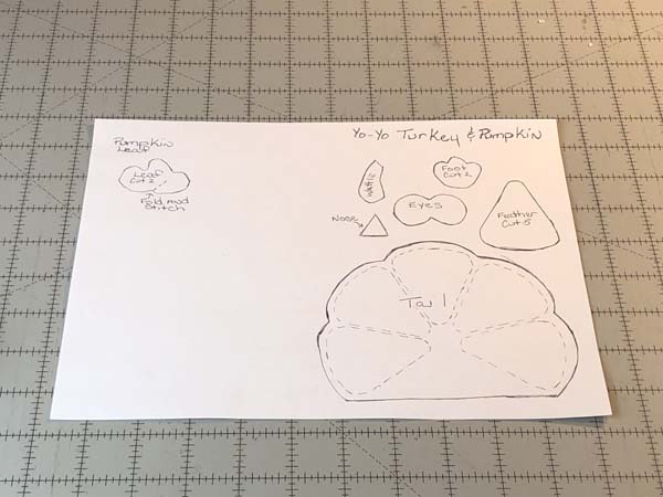 Yo yo Pumpkin Turkey Template