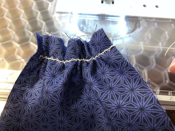 Zig Zag Gather 8 Fabric Gathered