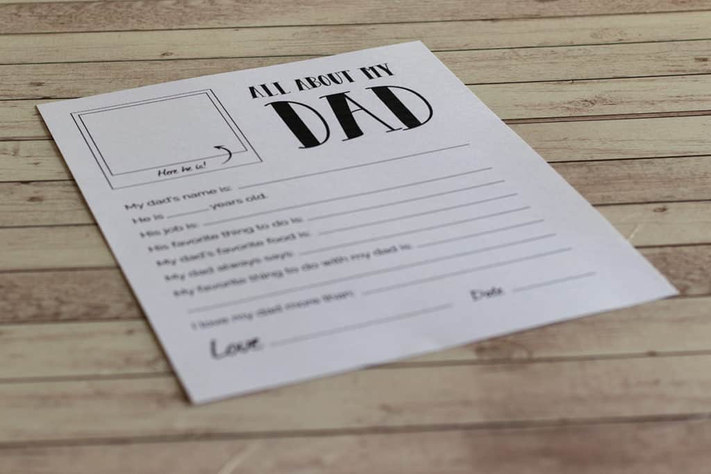 Last-Minute Father's Day Printable Gift - Pjs and Paint