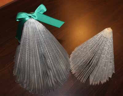 Book Christmas Tree - Two Finished Trees