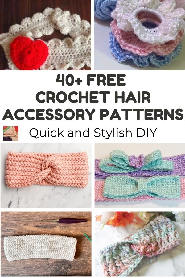 Crochet Hair Accessories - Hair Clips, Headbands, Barrettes and More