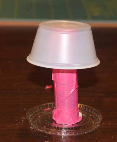 How to make a Lamp for your 18-inch doll - finished close up