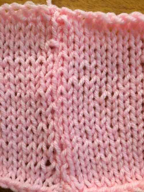 Mattress Stitch Knit Tutorial - Finished Front Side