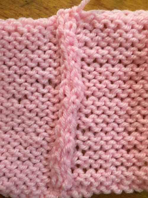 Mattress Stitch Knit Tutorial - Finished Back Side