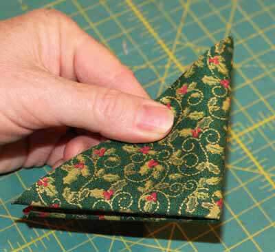 Fabric Snowflake - Holding the fabric right handed