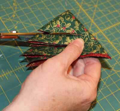 Fabric Snowflake - Cutting second strip