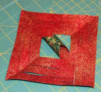 Fabric Snowflake - First twist