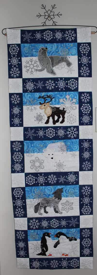 Snowflakes and Animals Table Runner