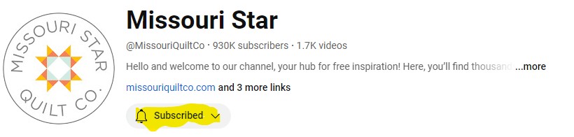 Missouri Star YouTube Subscribe